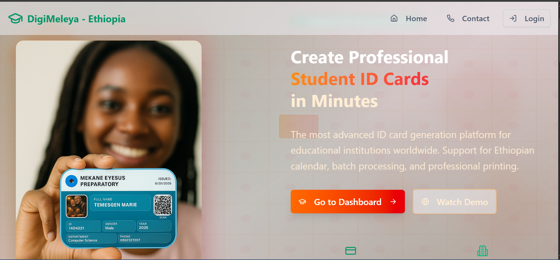 Student Digital ID Platform - DigiMeleya